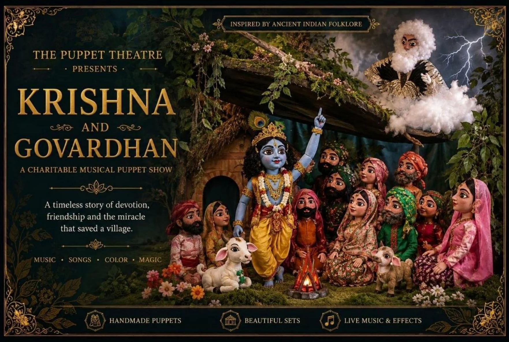 Krishna and Govardhan