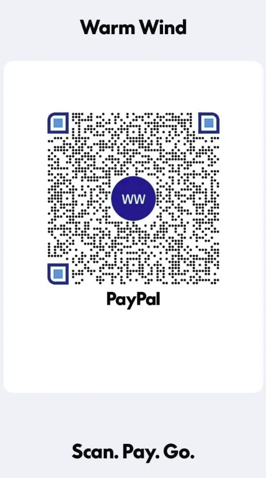 PayPal donation QR code